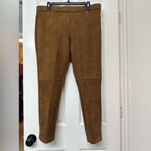 Marc New York Size Large Faux Suede Pull On RustColor Pants